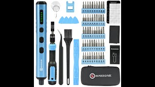 Mini Electric Screwdriver 66 in 1 Precision Screwdriver Set 50 S2 Magnetic Bits 4 LED 5 Torque [upl. by Benenson928]