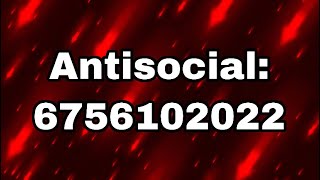 Antisocial Roblox IDCode 🎶 [upl. by Sylvan488]