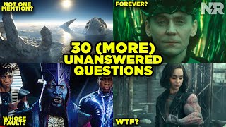 30 QUESTIONS that Marvel Might NEVER Answer [upl. by Eanaj242]