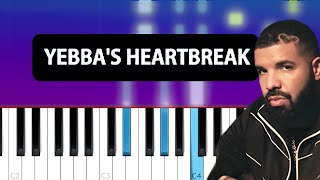 Drake  Yebbas Heartbreak Piano tutorial [upl. by Dott]