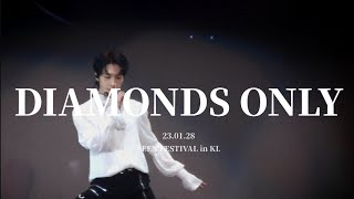 230128 DIAMONDS ONLY HENDERY fancam 다이아몬즈 온리 WayV 헨드리 직캠  SEEN FESTIVAL in KL 2023 [upl. by Purdy63]