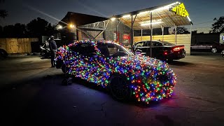 INSTALLING 1800 CHRISTMAS LIGHTS ON MY CAR [upl. by Ozzie]