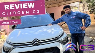 Citroen C3 Review After 1 Year  2023  Citroen C3 NonTurbo Petrol Owner Review 2023 after 1 year [upl. by Spain531]