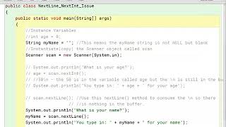 next Vs nextLine methods in Java [upl. by Jadda]