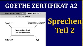 Goethe Zertifikat A2 Sprechen Teil 2  German Goethe Exam speaking part 2 [upl. by Fee]