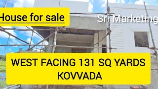 West facing new builthouseforsale at kovvada 131 sq yards Price 52 lakhsrealestate property [upl. by Nalda]