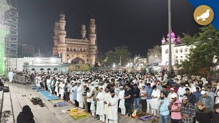 Ramzan 2023 First Taraweeh prayers performed at Makkah Masjid [upl. by Lrak]