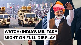 India Celebrates 75th Republic Day quotNari Shaktiquot Military Prowess on Display [upl. by Nolie]