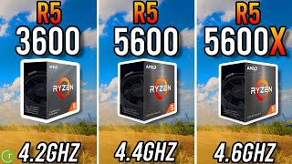 Ryzen 5 3600 vs Ryzen 5 5600 vs Ryzen 5 5600X [upl. by Kyne]