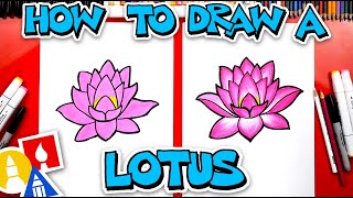 How To Draw A Lotus Flower [upl. by Crandell]