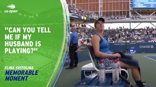 Svitolina Hiliariously Asks Umpire for Update on Husbands Monfils Match  2023 US Open [upl. by Yeliac]