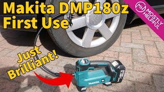 Makita DMP180z Portable Inflator  Overview and first use [upl. by Sikata]