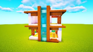 APRENDE 👉COMO CONSTRUIR una CASA MODERNA para MINECRAFT SURVIVAL🚀 RAPIDO Y FACIL [upl. by Nirrol318]