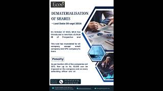 🚨 Dematerialisation of Shares Deadline Alert 🚨 [upl. by Mirisola798]