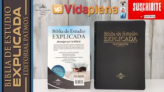 BIBLIA DE ESTUDIO EXPLICADA de Editorial Patmos versión Reina Valera 60  Reseña completa VIDA PLENA [upl. by Jemmie409]