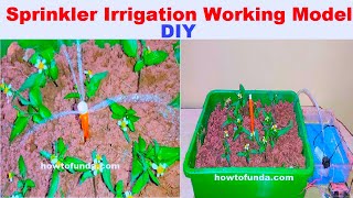 how to make sprinkler irrigation system working model  DIY agriculture inspire model  howtofunda [upl. by Amron827]