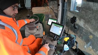 JOHN DEERE 6155R COMMAND ARM WALKTHROUGH  TRAILER WORK [upl. by Stieglitz638]