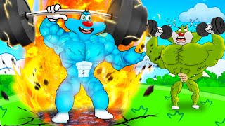 Roblox Oggy Become Super Strong In Gym League With Jack [upl. by Butterworth]