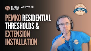 Pemko Residential Thresholds and Extension Installation Explained [upl. by Ynnek]