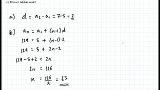 Eksempel – Aritmetisk rekke [upl. by Annaliese]