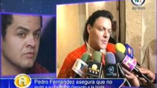 pedro fernandez confirma que no invito a su hermano a su boda 171010 [upl. by Krell]