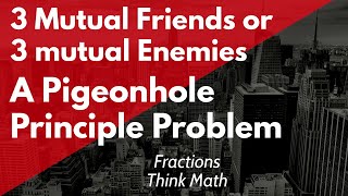 3 Mutual Friends or 3 mutual Enemies A Pigeonhole Principle Problem [upl. by Bachman]