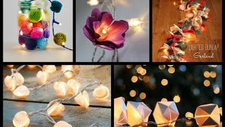 Best DIY String Lights Ideas  Lighted Garland Tutorial  Fairy Lights Room Decor [upl. by Ginelle715]