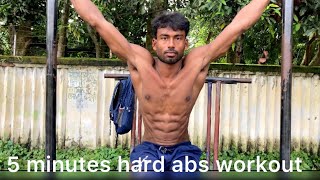 5 minutes hard abs workout calisthenics homeworkout absworkout youtubevideo viralvideo [upl. by Pinkham]