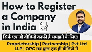 How to Register a Company in India  How to Register Startup Company in India  Company Registration [upl. by Airamesor]