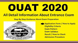 OUAT 2020  Notification Dates Application Eligibility Admit Card Pattern Syllabus Result [upl. by Arikihs]