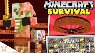 GIANT GOLD FARM  Minecraft Survival 82 [upl. by Alcina696]