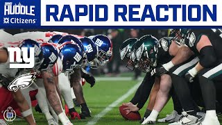 GiantsEagles Rapid Reaction  Giants Huddle  New York Giants [upl. by Ayahsal]