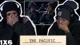 THE PACIFIC 1X6  Peleliu Airfield  Reaction [upl. by Iniretake]