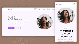 Design Your Personal Responsive Portfolio Website with HTML and CSS  Step by Step Guide [upl. by Teri]