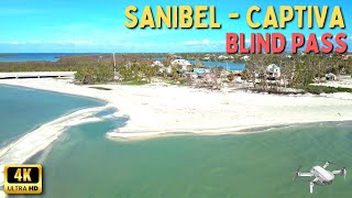 Sanibel Island Florida  Blind Pass Beach Aerial View [upl. by Gonnella]