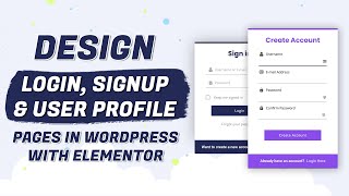 Elementor  Design Beautiful WordPress Login Signup amp User Account Pages [upl. by Colston346]