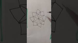 easy drawing alpana short video today [upl. by Eric]