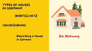 WOHNUNG IN GERMAN  HAUSTYPEN IN GERMAN LANGUAGE easygerman germanvocabulary 🏠 [upl. by Mada]