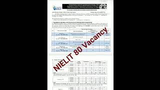 NIELIT Recruitment 2023 [upl. by Hcelemile]