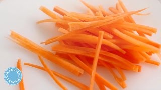 How to Julienne Carrots with Martha Stewart [upl. by Suiratnauq]