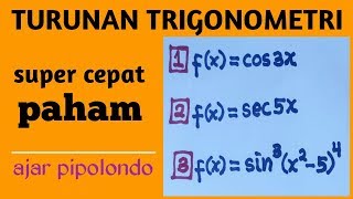 Turunan Fungsi Trigonometri Kelas 12  Super Cepat Paham Konsepnya [upl. by Tana]