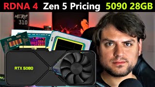 RDNA 4 Release Date AMD Zen 5 Pricing Nvidia RTX 5090 28GB Intel Lunar Lake  May Loose Ends [upl. by Bandler]