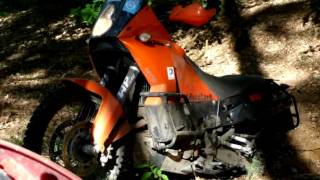 Riding the KTM LC8 Adventure at the Baja Saxonia and Grimme 2009 [upl. by Konrad]