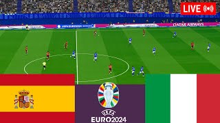 Spain vs Italy LIVE Euro 2024 Germany Full Match  Simulation Video Games [upl. by Hagi]