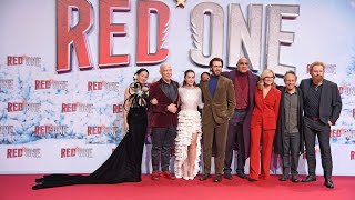 kiernan shipka and Chris Evans and Dwayne Johnson at the premiere of RED ONE [upl. by Nattie458]