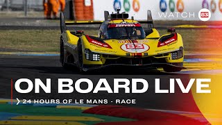 Onboard the 83 LIVE race action at 24H of Le Mans 2024  Ferrari Hypercar Part 1 [upl. by Adev]