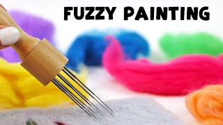 Super Satisfying WOOL Painting Needle Felted Art [upl. by Akeimahs984]