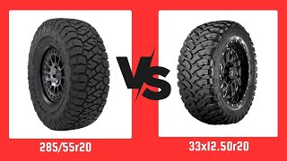 Tire Size 28555r20 vs 33x1250r20 [upl. by Wendel]