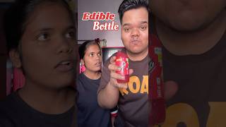 My Sister Vs Me  Who will make the best Edible Bottle shorts [upl. by Otrebide]