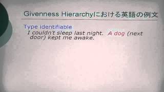 ゼミNo8（411）Giveness Hierachyにおける英語の例（1） [upl. by Lindemann]